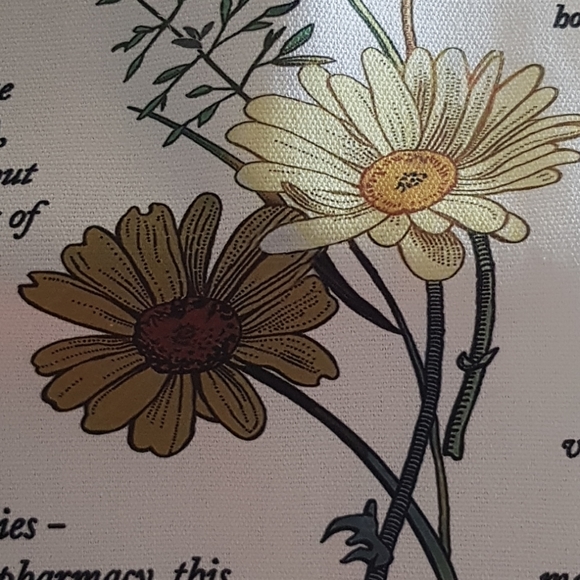 Lovely New Canvas Chamomile Print Bag - Picture 3 of 6
